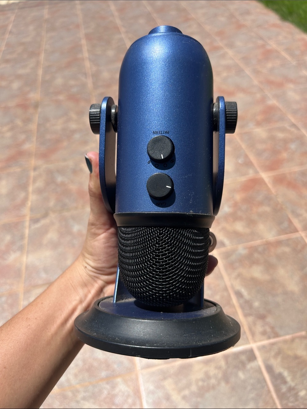 Blue microphone for podcast